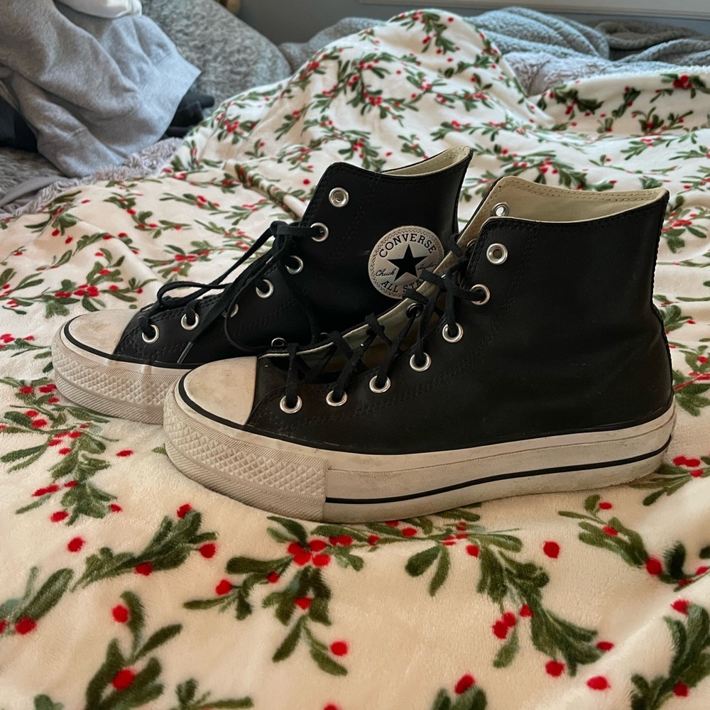 Leather Platform Converse - Size 9
